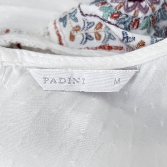 Padini Embroidered Boho Peasant Tunic Top Blouse Flowy Colorful Size Medium - Picture 10 of 16